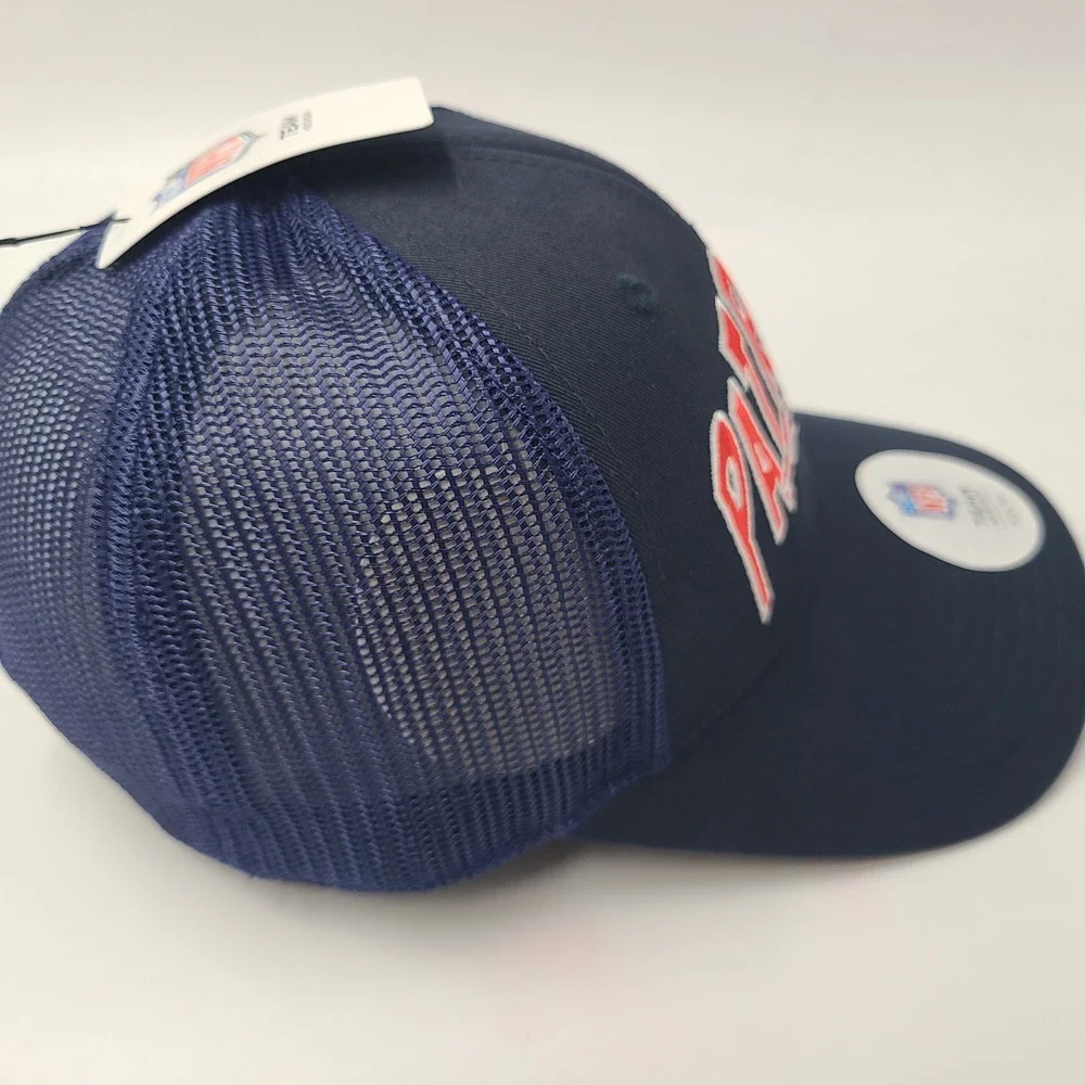 Youth New England Patriots Hat Adjustable Trucker Mesh NFL Team Apparel Blue NFL